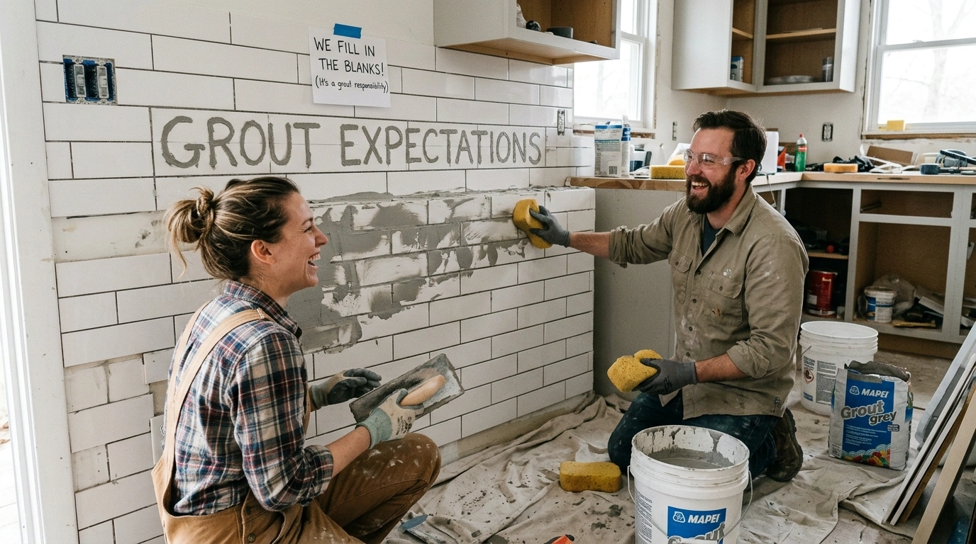 Grout puns captions